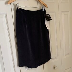 Navy  Blue silk Women's Skirt